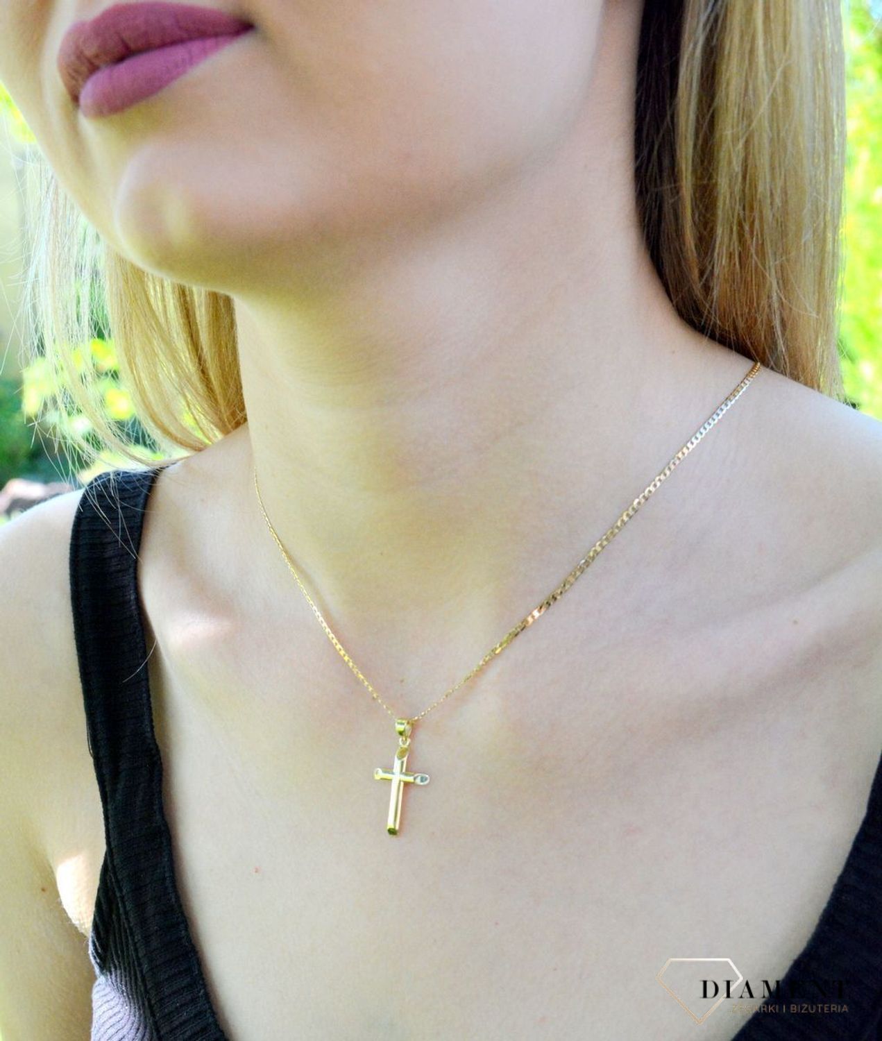 Złota zawieszka krzyżyk ZA 5854 375df.jpg